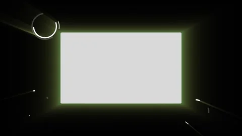 Loop green black background motion animation. luminous text space with circles Stock Footage 275572391