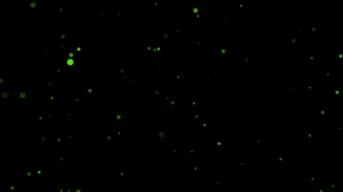 Loop green bokeh particles flow to top right Stock Footage 282091030