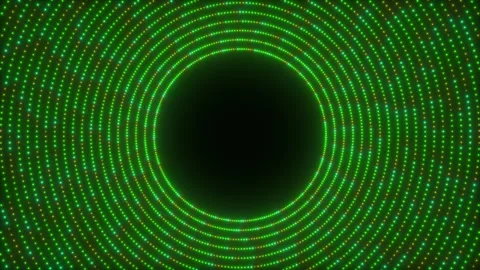 Loop green circles. tunnel of lines Stock Footage 315220737