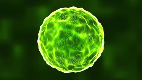 Loop is a green energy abstract sphere. cyber, techno background animation Stock Footage 277938606