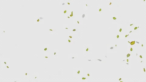  Loop Green falling leaves on alpha channel. Transparent Background. Matte Stock Footage 277653908