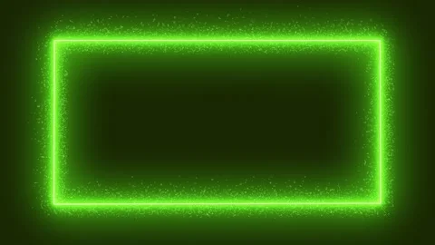 Loop green neon cyber digital luminous text frame. background animation Stock Footage 277273113