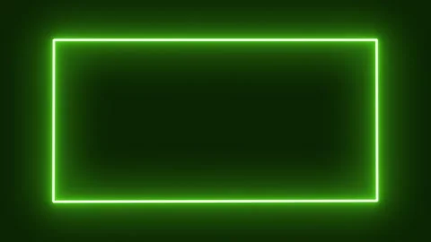 Loop green neon glowing frame. background animation Stock Footage 277798753
