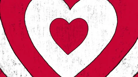 Loop of Hand Drawing Heart Psychedelic Background Stock Footage 262093639
