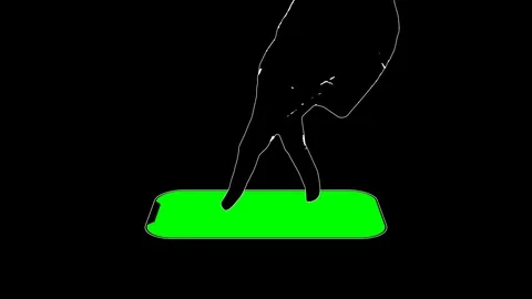 Loop of a Hand Walk cycle Scrol with Alpha channel and chroma phone screen Stock Footage 124679821