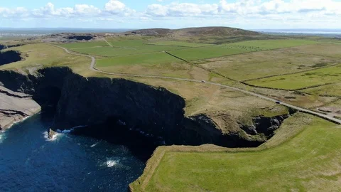 Loop Head at County Clare in Ireland - aerial drone footage Stockbeeldmateriaal 108405577