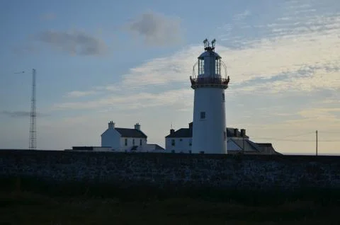 Loop Head Lighthouse and Lightkeeper’s House in Clare, Ireland Stock Photos