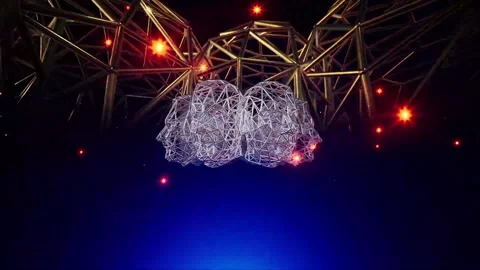 Loop heads which are glowing and glamour Stock-Footage 161927119