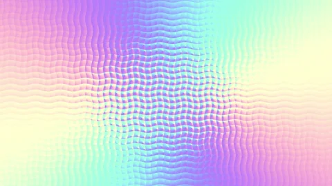Loop of holographic texture with neon and pastel gradient colors. Ribbed squares Stock Footage 337136928