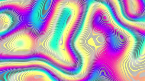 Loop of holographic texture with neon and pastel gradient colors. Floating Stock Footage 337138980