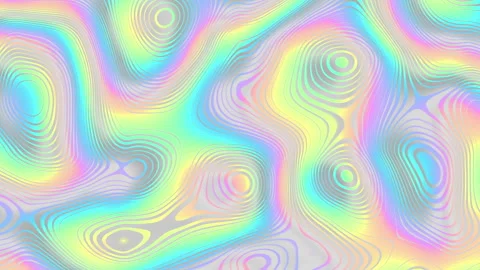 Loop of holographic texture with neon and pastel gradient colors. Floating Stock Footage 337139008