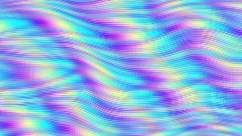 Loop of holographic texture with neon and pastel gradient colors. Floating Stock Footage 337176165