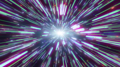 LOOP Hyperspace traveling extremely fast light speed trail. Stock Footage 258083718