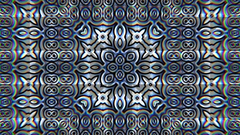 Loop of Hypnotic Geometric Pattern Visual Background Video Stock Footage 197015037
