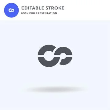 Loop icon vector, filled flat sign, solid pictogram isolated on white, logo i Stock Illustration