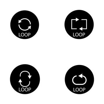 Loop icon vector Stock Illustration