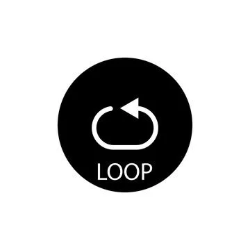 Loop icon vector Stock Illustration