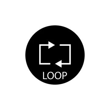 Loop icon vector 스톡 일러스트