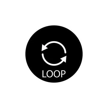 Loop icon vector Stock Illustration