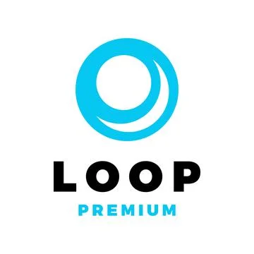 Loop icon vector logo template illustration design Stock Illustration