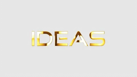 Loop Ideas golden text shine light motion animation Stock Footage 247363509
