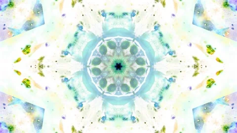 Loop ink kaleidoscopic motion graphic Stock Footage 119084090