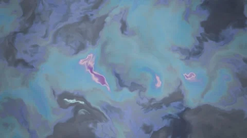 Loop Ink in Water Fluid Dynamics Animation with Iridescent Swirls 動画素材 347066545