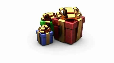 Loop isolated alpha matted gift Vídeos de archivo 10436167