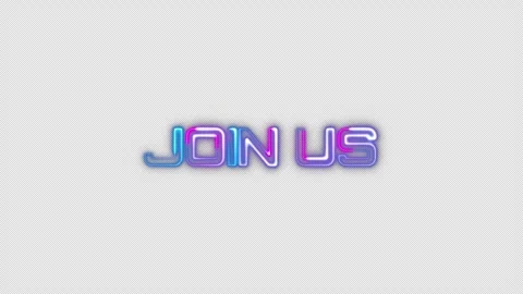Loop Join Us blue pink neon text effect 動画素材 252582816