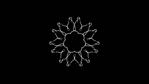Loop Kaleidoskop Mandala 03 7fold Stock Footage 197995944