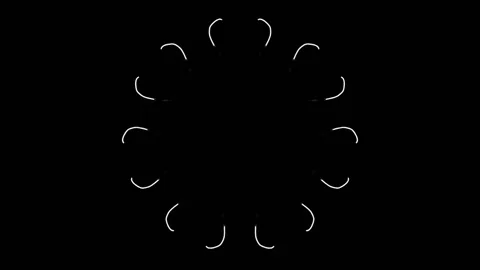 Loop Kaleidoskop Mandala 03 7fold Stock Footage 199471715