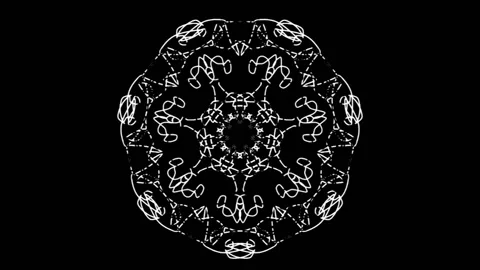 Loop Kaleidoskop Mandala 04 7fold Stock Footage 197995947