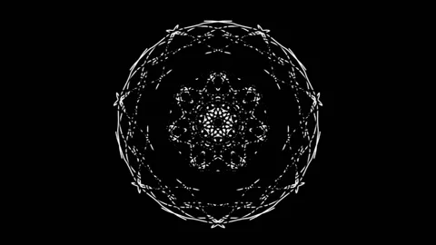 Loop Kaleidoskop Mandala 05 7fold Stock Footage 197995948