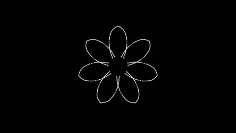 Loop Kaleidoskop Mandala 05 7fold Stock Footage 199471734
