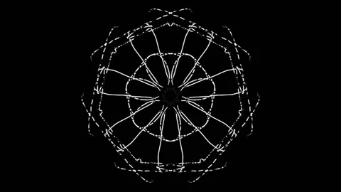 Loop Kaleidoskop Mandala 06 7fold Stock Footage 197995945