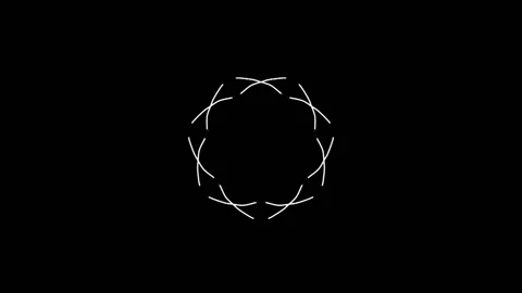 Loop Kaleidoskop Mandala 06 7fold Stock Footage 199471743