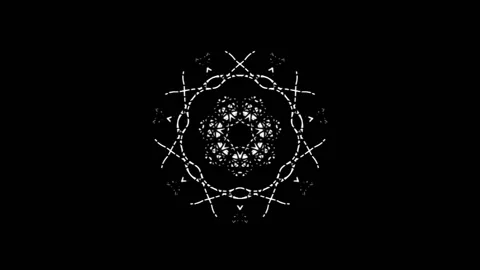 Loop Kaleidoskop Mandala 08 7fold Stock Footage 197995607