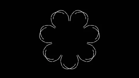 Loop Kaleidoskop Mandala 08 7fold Stock Footage 199471765