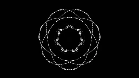 Loop Kaleidoskop Mandala 09 7fold Stock Footage 197995768