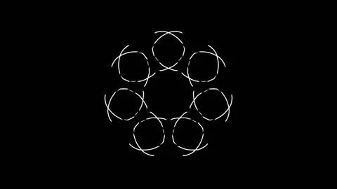 Loop Kaleidoskop Mandala 09 7fold Stock Footage 199471793