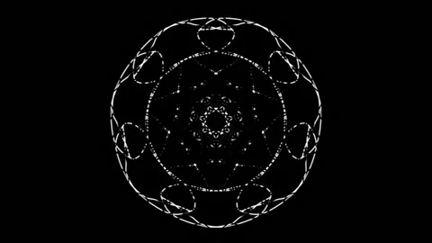 Loop Kaleidoskop Mandala 10 7fold Stock Footage 197995653