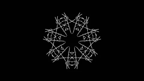 Loop Kaleidoskop Mandala 11 7fold Stock Footage 197995628