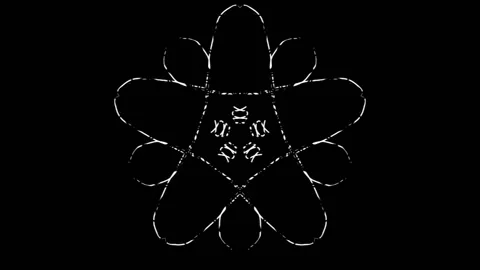 Loop Kaleidoskop Mandala 14 5fold Stock Footage 197995774