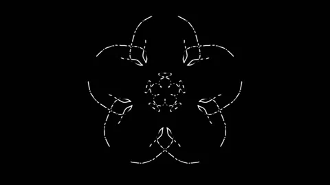Loop Kaleidoskop Mandala 15 5fold Stock Footage 197995733