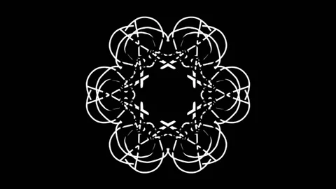 Loop Kaleidoskop Mandala 17 6fold Stock Footage 197995883