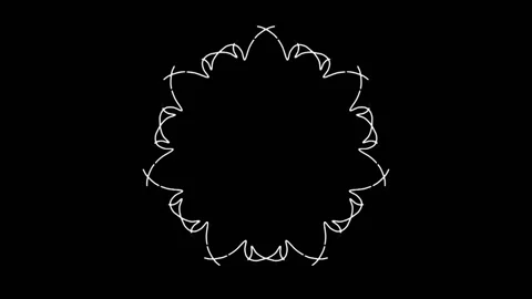 Loop Kaleidoskop Mandala 18 7fold Stock Footage 199471948