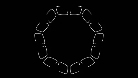 Loop Kaleidoskop Mandala 19 7fold Stock Footage 199471967