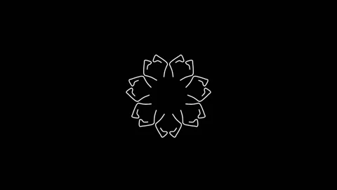 Loop Kaleidoskop Mandala 20 7fold Stock Footage 199471992