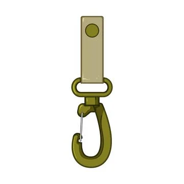 Loop key ring clip cartoon vector illustration Stock Illustration