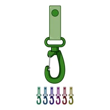 Loop key ring clip cartoon vector graphic イラスト素材
